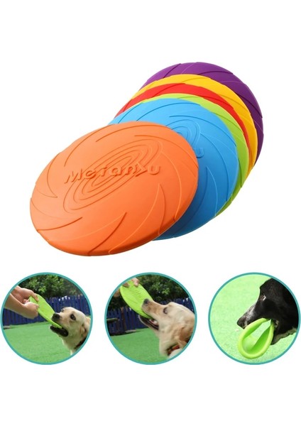 No.7 Tarzı L-22CM Pet Köpek Uçan Dlicone Tabağı Oyunu Frizbi Anti-Çiğneme Yumuşak Kaymaz Dogtoy Köpek Interaktif Eğitim Pet Malzemeleri (Yurt Dışından) fiyatları