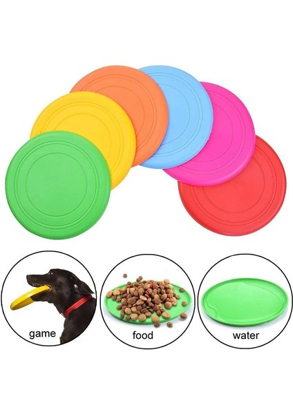 No.7 Tarzı L-22CM Pet Köpek Uçan Dlicone Tabağı Oyunu Frizbi Anti-Çiğneme Yumuşak Kaymaz Dogtoy Köpek Interaktif Eğitim Pet Malzemeleri (Yurt Dışından) modelleri