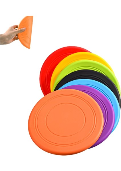 No.7 Tarzı L-22CM Pet Köpek Uçan Dlicone Tabağı Oyunu Frizbi Anti-Çiğneme Yumuşak Kaymaz Dogtoy Köpek Interaktif Eğitim Pet Malzemeleri (Yurt Dışından) indirimleri