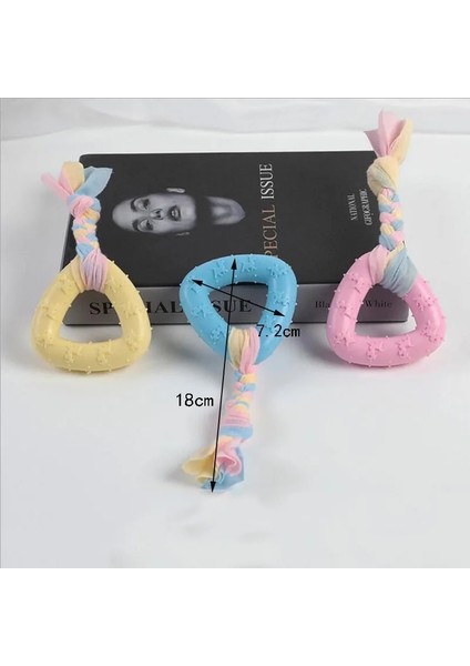 Üçgen Kumaş Şerit Stili Pembe Pet Köpek Pamuk Halat Oyuncaklar Molar Sopa Temiz Diş Çiğneme Kauçuk Oyuncak Köpek Yavrusu Orta Büyük Köpekler Komik Etkileşimli Eğitim Ürünü (Yurt Dışından)
