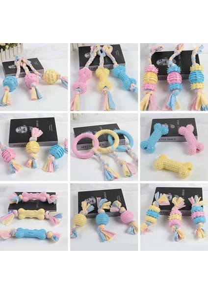 Üçgen Kumaş Şerit Stili Pembe Pet Köpek Pamuk Halat Oyuncaklar Molar Sopa Temiz Diş Çiğneme Kauçuk Oyuncak Köpek Yavrusu Orta Büyük Köpekler Komik Etkileşimli Eğitim Ürünü (Yurt Dışından) fırsatları