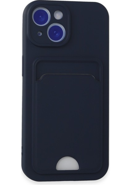 Iphone 14 Kılıf Kelvin Kartvizitli Silikon - Lacivert Nrmsa