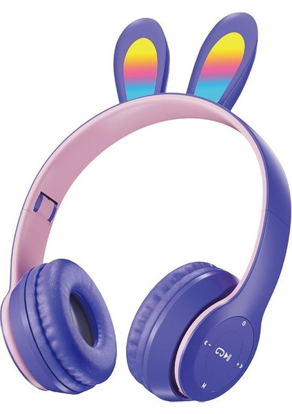 Bk-43 Tavşan Model Işıklı Kulak Üstü Bluetooth Kulaklık