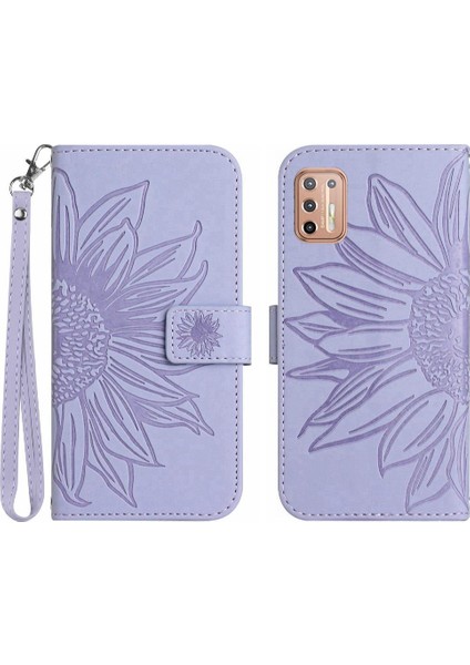 Motorola Moto G9 Artı Flip Cüzdan Için Kart Yuvaları ile Pu Telefon Kılıfı (Yurt Dışından)