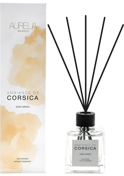 Aurelia Genève Ambiance De Corsica - Musky Mimosa Diffuser - Mimoza & Misk Büyük Çubuklu Oda Kokusu 100 ml