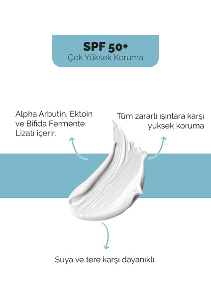 Alpha Arbutin Içerikli Spf 50+ Mavi Işık Güneş Koruması - Blue Light Sun Protection 50 ml