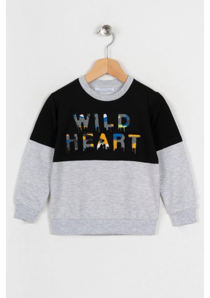 Erkek Çocuk Wild Heart Işlemeli Sweatshirt 3-7 Yaş