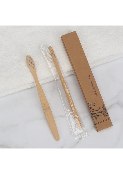 Adet Yeşil Doğal Bambu Diş Fırçası Yumuşak Kıl Kömür Dişler Ev Otel Için Çevre Dostu Ürünler Taşınabilir Seyahat Diş Fırçası (Yurt Dışından)