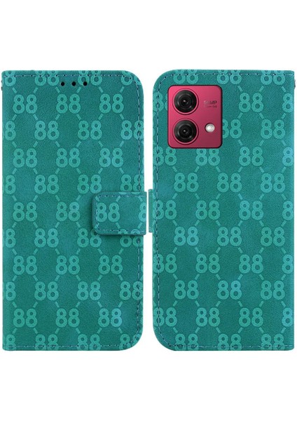 Motorola Moto G84 5g Için Telefon Kılıfı Pu Deri Cüzdan Kapak Kickstand 8 (Yurt Dışından)