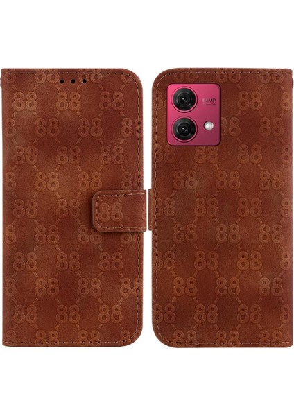 Motorola Moto G84 5g Için Telefon Kılıfı Pu Deri Cüzdan Kapak Kickstand 8 (Yurt Dışından)