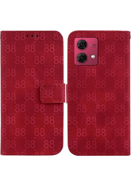 Motorola Moto G84 5g Için Telefon Kılıfı Pu Deri Cüzdan Kapak Kickstand 8 (Yurt Dışından)