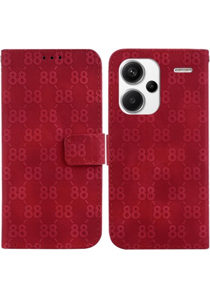 Telefon Kılıfı Için Xiaomi Redmi Not 13 Pro Artı Pu Deri Kickstand Cüzdan 8 (Yurt Dışından)