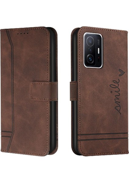 Telefon Kılıfı Için Xiaomi 11T/11T Pro Flip Folio Cüzdan Pu Deri Manyetik (Yurt Dışından)