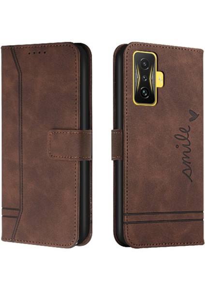 Telefon Kılıfı Için Xiaomi Poco F4 Gt Manyetik Kapatma Flip Folio Cüzdan Pu (Yurt Dışından)