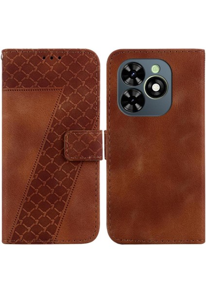 Tecno Spark 20/20C Flip Folio Kapak Kabartmalı Desen Kartı Için Telefon Kılıfı (Yurt Dışından)