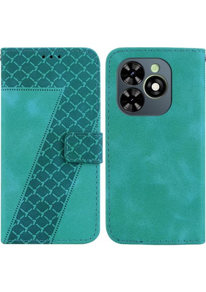 Tecno Spark 20/20C Flip Folio Kapak Kabartmalı Desen Kartı Için Telefon Kılıfı (Yurt Dışından)