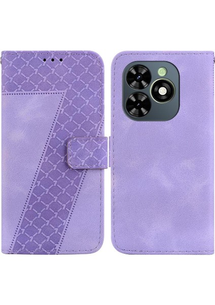 Tecno Spark 20/20C Flip Folio Kapak Kabartmalı Desen Kartı Için Telefon Kılıfı (Yurt Dışından)