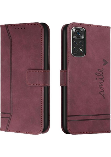 Telefon Kılıfı Için Xiaomi Redmi Not 11 4g/not 11S Pu Deri Kart Yuvaları El (Yurt Dışından)