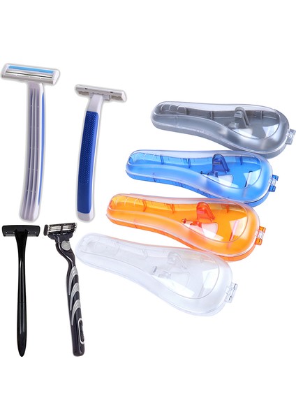 Erkek Plastik Tıraş Makinesi Jilet Kılıfı El Tutucu Kutusu Seyahat Depolama (Yurt Dışından)