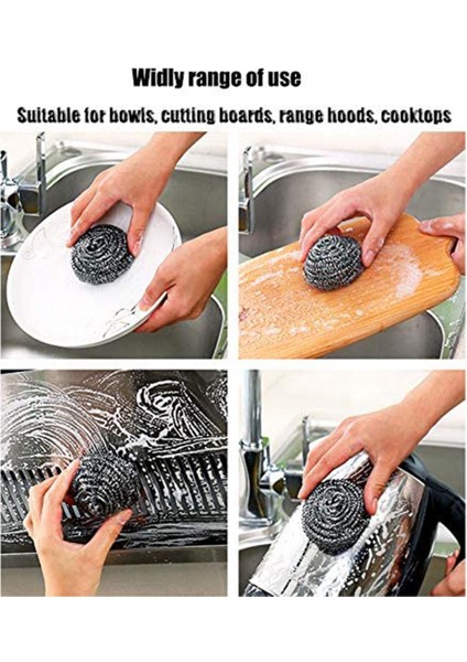 Eıtgzwas 2020 16 Adet Paslanmaz Çelik Süngerler Yıkayıcılar, Gereçler Yıkayıcı Ovma Pedleri Topu Pas Çıkarmak Için Kirli Tencere Temizleyici (Yurt Dışından)