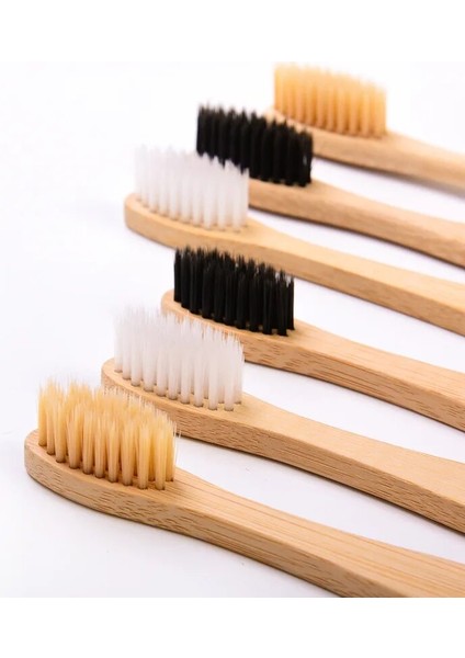 Adet Doğal Bambu Diş Fırçası Yumuşak Kıl Kömür Diş Beyazlatma Bambu Diş Fırçası Yumuşak Diş Ağız Bakımı Yetişkin Diş Fırçası (Yurt Dışından)