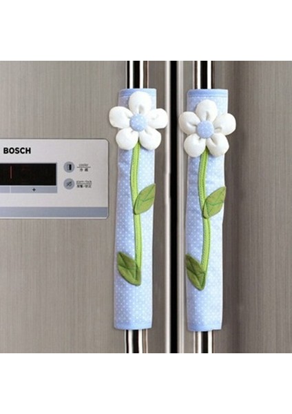 Srıwen 2 Adet Pastoral Çiçek Puantiyeli Kapı/buzdolabı Kulp Kılıfı Buzdolabı Kapı Kolu Eldiven Ev Dekor Mutfak Aksesuarları Mavi (Yurt Dışından) modelleri