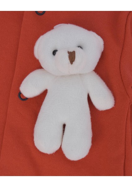 Kız Bebek Bear Yazı Baskılı Şapkalı Ayı Oyuncaklı Kız Tulum 2'li fiyatları