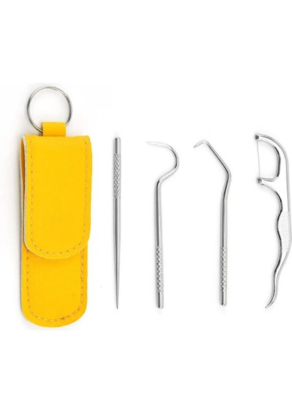 Paslanmaz Çelik Kürdan Seti Metal Diş Ipi Araçları Taşınabilir Kürdan Tutucu ile Açık Ev Seyahat Mühür Saklama Kutusu (Yurt Dışından) fiyatları