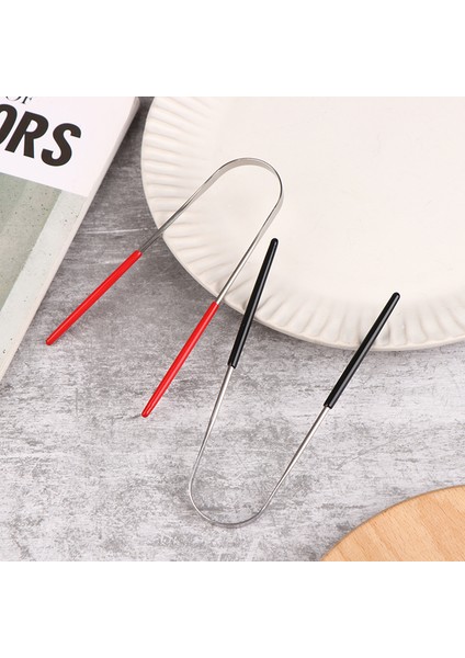 Paslanmaz Çelik U-Şekilli Dil Kazıyıcı Dil Temizleyici Dil Kaplama Kazıyıcı (Yurt Dışından)