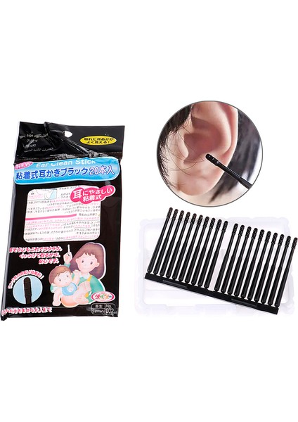 20 Adet Tek Kullanımlık Yapışkan Kulak Çubuklarından Spiral Ipuçları Balmumu Temizleme Aracı Temizleyici Çubuk (Yurt Dışından) fiyatları