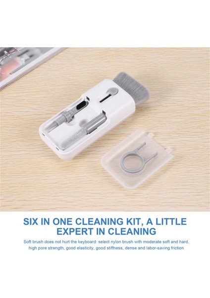 In 1 Temizleyici Kiti Bilgisayar Kulaklık Temizleyici Fırça Klavye Temizleme Aracı Ekran Silme Bezi Kulaklık Telefon Laptop Için (Yurt Dışından)