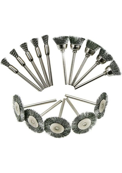 60 Parça Gümüş Tel Fırça Seti, Parlatma Fırçası Saplı Metal Pas Temizleme Tekerleği, Çapakları Gidermek Için Parlatma Malzemeleri (Yurt Dışından)