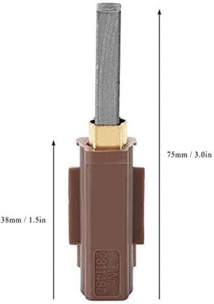 Jaerbee Ametek Kuzu Elektrikli Vakum Motoru Karbon Fırça 2311480, 333261, 33326-1 12 Adet (Yurt Dışından)