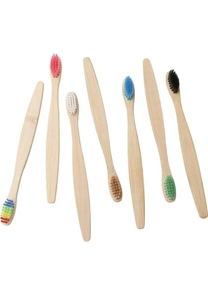 Bambu Diş Fırçası Çocuklar Çevre Dostu Diş Fırçası Yumuşak Kıl Diş Fırçası Gökkuşağı Renkli Bambu Sap Ağız Bakımı Için (Yurt Dışından)