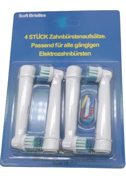 Vbatty Oral B Yumuşak Kıllar Için 4 Adet Yedek Diş Fırçası Başlıkları (4 Adet/1 Paket) (Yurt Dışından)