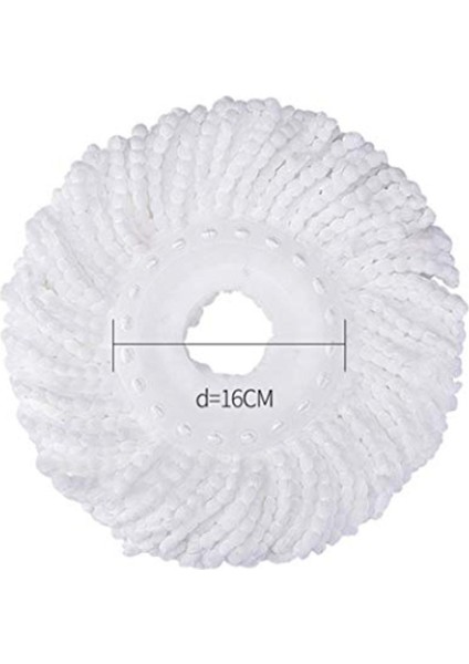 Flyeer 3 360° Döndürme Için Yedek Mop Mikro Kafalı Yedeği Magic Mop-Mikrofiber Yedek Mop Başlığı-Yuvarlak Şekil Standart Boyut (Beyaz-3'lü Paket) (Yurt Dışından)