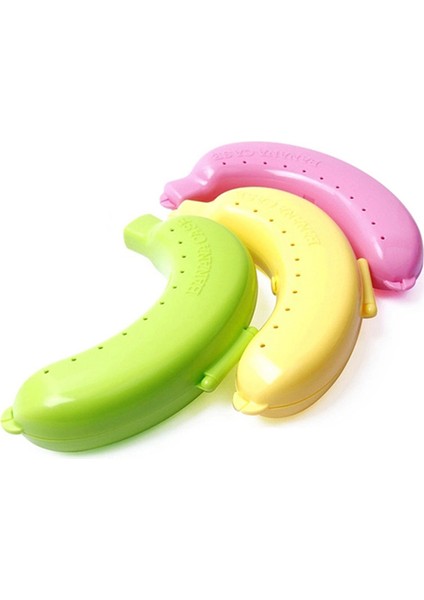 Sevimli 3 Renk Meyve Muz Koruyucu Kutu Tutucu Kılıf Öğle Yemeği Konteyner Depolama (Yurt Dışından) fiyatları