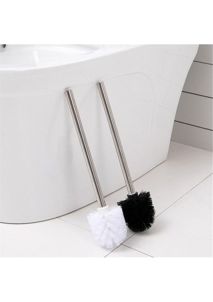 1pc Paslanmaz Çelik Tuvalet Fırçası Dekontaminasyon Temizleme Kavisli Plastik Fırça Tuvalet Banyo Uzun Saplı Fırça Wc Fırçası (Yurt Dışından)