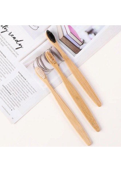 Adet Ahşap Diş Fırçası Katı Bambu Saplı Çevre Dostu Yumuşak Fiber Diş Fırçaları Diş Temizleme Ağız Bakımı Sağlıklı Aksesuarlar (Yurt Dışından)