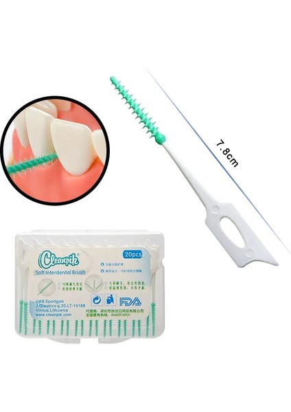20 Adet/kutu Taşınabilir Yumuşak Kürdan Diş Arası Fırçalar Diş Sopa Güvenlik Tek Kullanımlık Diş Temizleme Diş Ağız Bakımı Ipi Aracı (Yurt Dışından)
