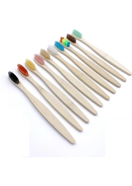 12PCS Doğal Sıfır Atık Çevre Dostu Bambu Saplı Diş Fırçası, Bpa Içermeyen Yumuşak Kıllarla (Yurt Dışından) fiyatları