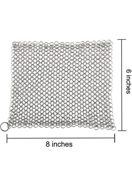 Dökme Demir Temizleyici - Premium 316 Paslanmaz Çelik Zincirli Zırh Temizleyici, 8x6 Inç (Yurt Dışından) fırsatları