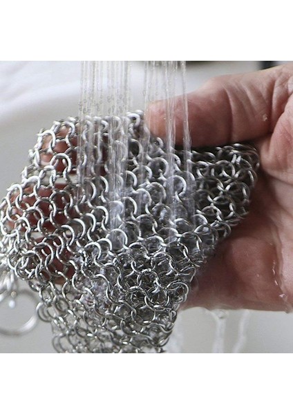 Dökme Demir Temizleyici - Premium 316 Paslanmaz Çelik Zincirli Zırh Temizleyici, 8x6 Inç (Yurt Dışından) indirimleri