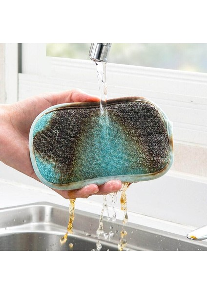 [sıcak] Çift Taraflı Sihirli Sünger Mutfak Temizleme Fırçası Temizleyici Ovma Süngeri Mutfak Temizlik Araçları Ovma Pedi Fırça Tencere Temizleme (Yurt Dışından) indirimleri