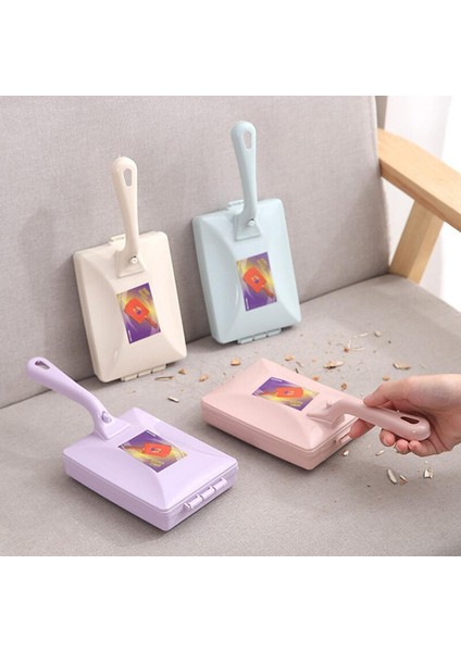 [fun Lıve] Fuyu Süpürgesi Halı Masa Toz Fırçası Kir Kırıntı Temizleyici Rulo 2 Fırça Ev Temizlik (Yurt Dışından)