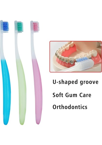Takım Temiz Ortodontik Diş Telleri Yumuşak Diş Fırçası Yetişkin Ortodontik Diş Fırçaları (Yurt Dışından) fiyatları