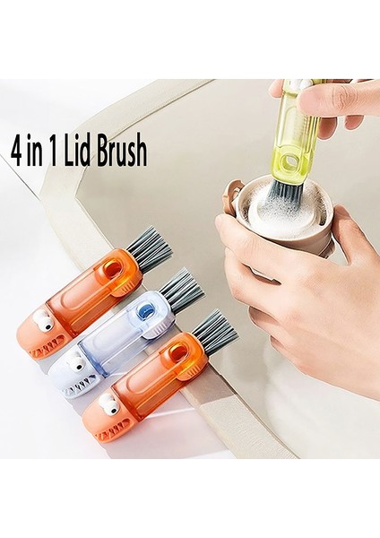 3'ü 1 Arada Şişe Boşluğu Temizleme Fırçası Çok Fonksiyonlu Bardak Temizleme Fırçaları Su (Yurt Dışından)