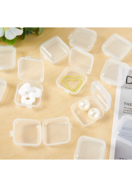 10 Adet Mini Plastik Saklama Kutusu Şeffaf Takı Saklama Kutusu Bitirme Kutuları (Yurt Dışından)