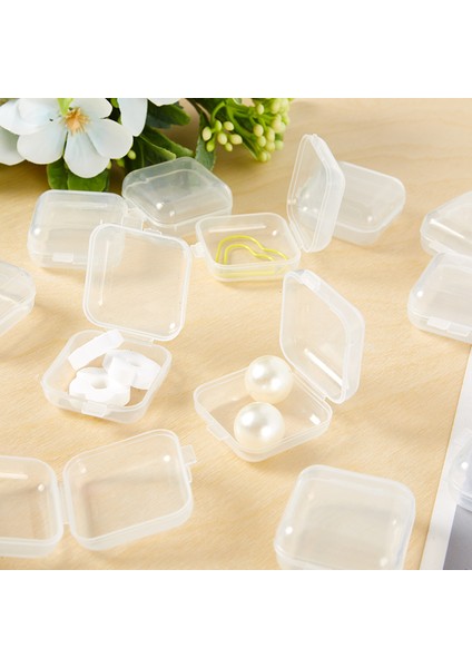 10 Adet Mini Plastik Saklama Kutusu Şeffaf Takı Saklama Kutusu Bitirme Kutuları (Yurt Dışından)