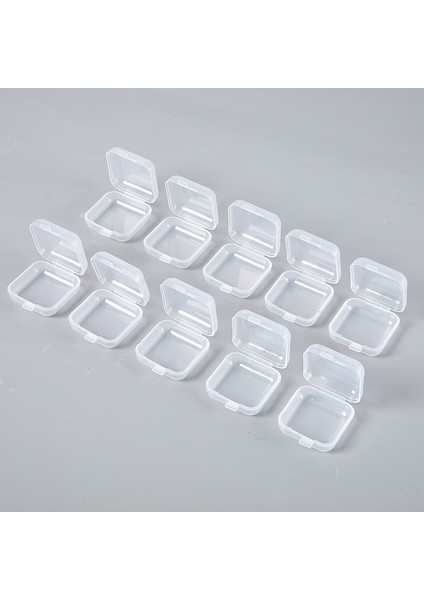 10 Adet Mini Plastik Saklama Kutusu Şeffaf Takı Saklama Kutusu Bitirme Kutuları (Yurt Dışından)